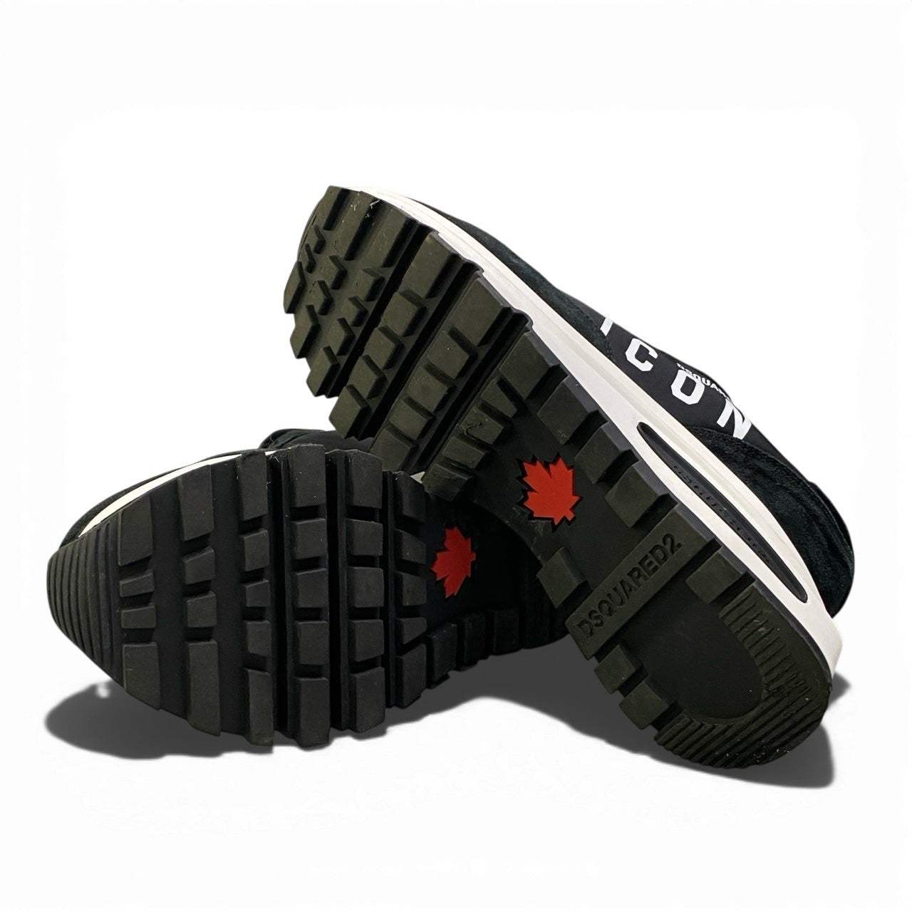 1k26 DSQUARED2 ディースクエアード RUN DS2 ローカットスニーカー  メンズ 紳士靴 シューズ SNM0320 01606725 イタリア製 42 ブラック ホワイト ナイロン カーフレザーu02t