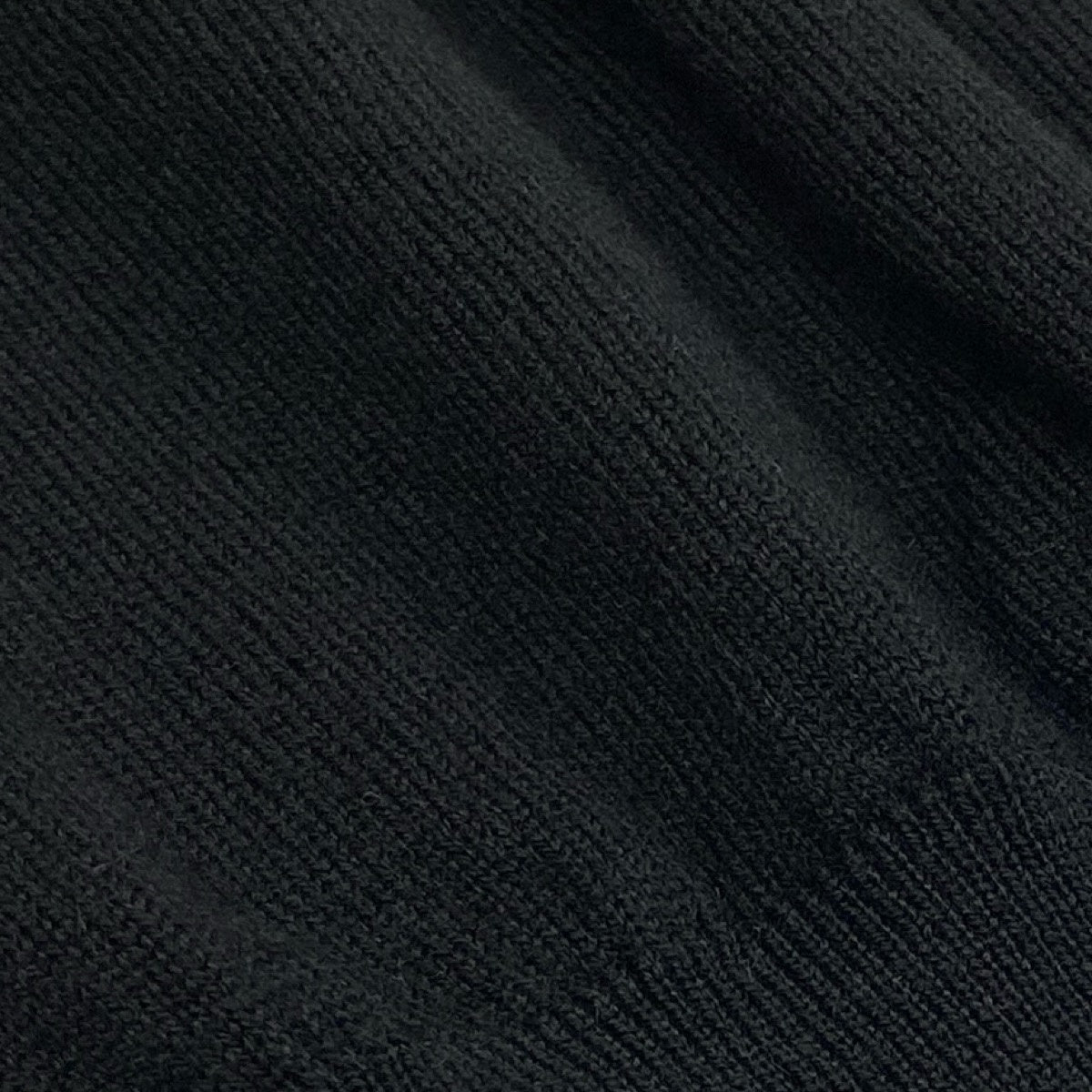 79j5 GIORGIO ARMANI ジョルジオアルマーニ 80's アーカイブ ロングスリーブニットポロシャツ ロゴ刺繍 イタリア製 ブラック ウール100％ メンズ 男性用u02t