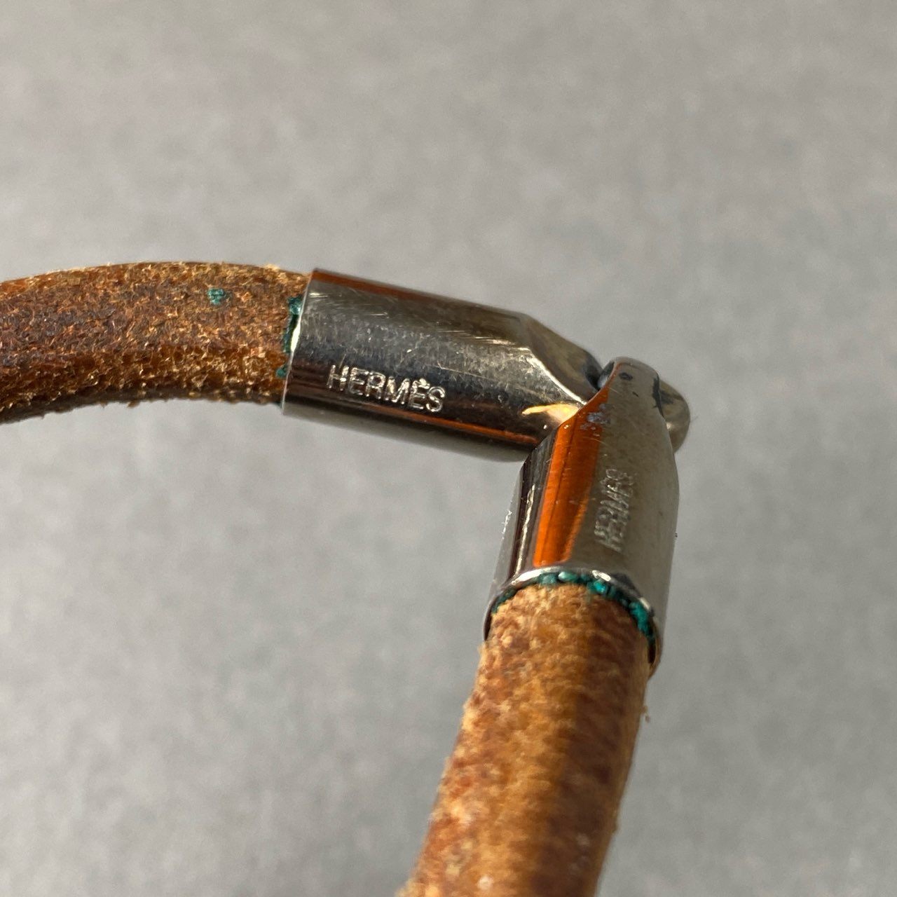 Pf16-1 HERMES エルメス 5連 レザーブレスレット ブラウン Leather Bracelet バングル アクセサリー フランス製