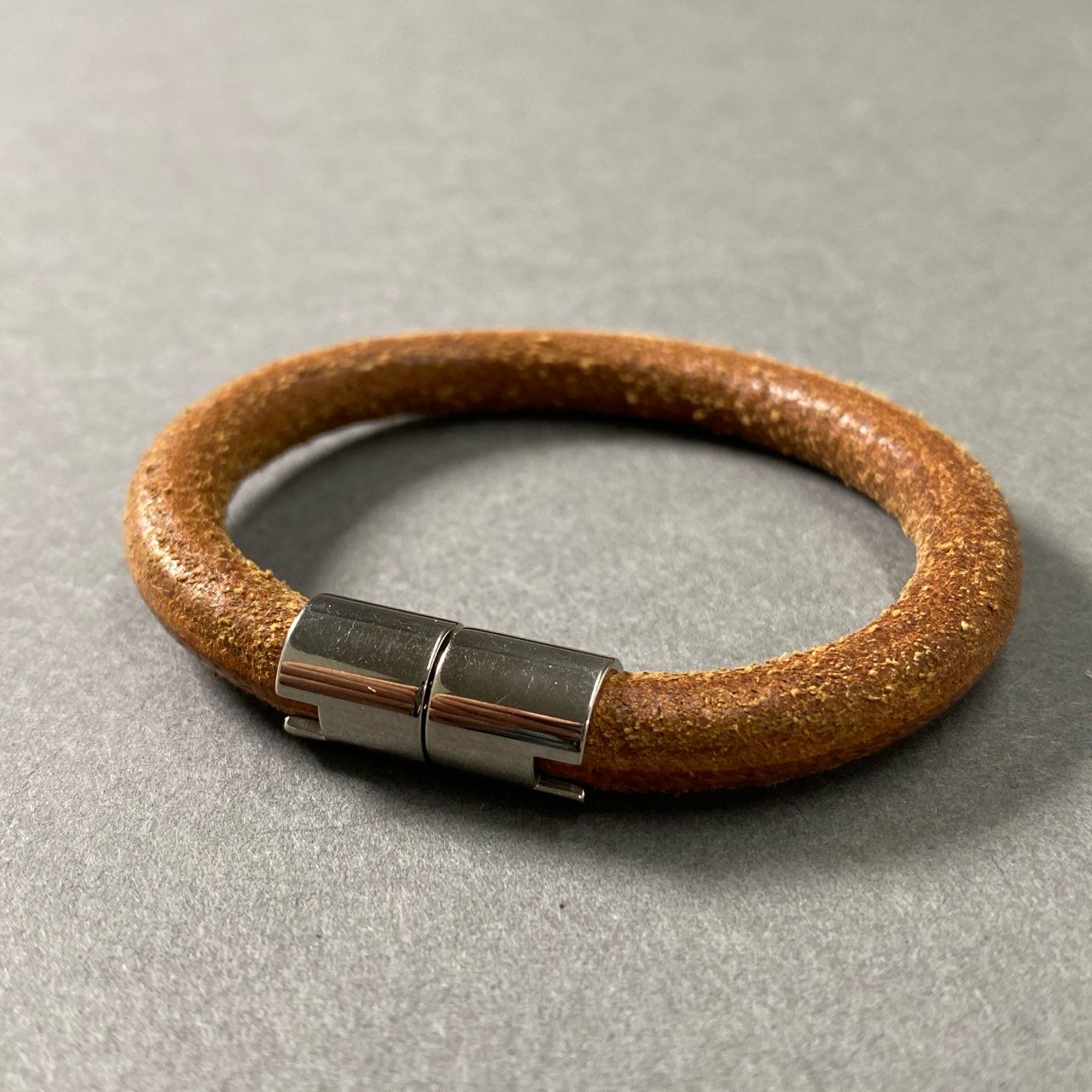 19f23 【2点セット】 HERMES エルメス ブレスレット × リング ブラウン レザー Leather Bracelet Ring アクセサリー バングル