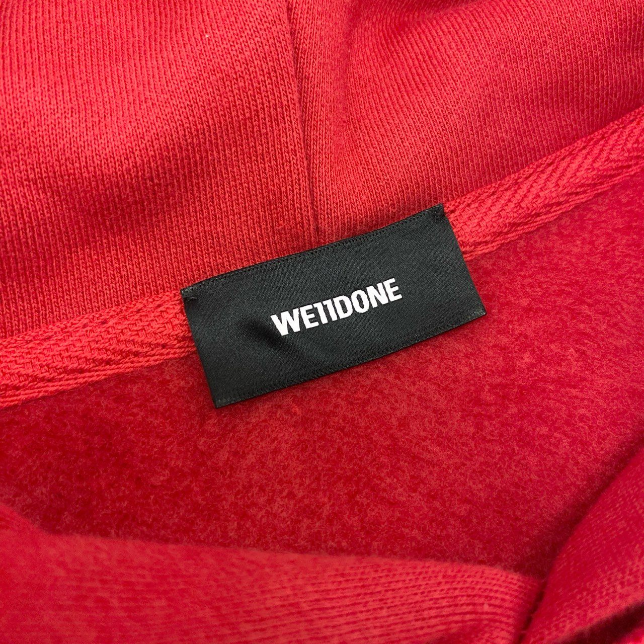 73j28 WE11DONE ウェルダン 21AW RED WD EMBROIDERED LOGO HODDIE スウェットパーカー プルオーバー 裏起毛 WD-TP3-20-707-U-RD S レッドo07t