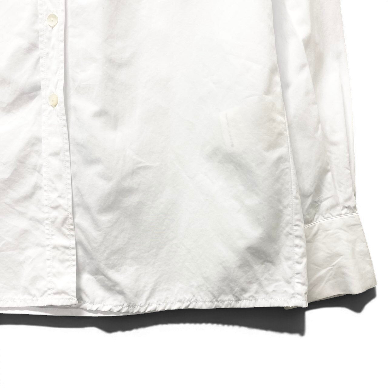 22f17 LARDINI ラルディーニ 近年 長袖シャツ コットンシャツ ビジネス サイズ38 無地 ホワイト コットン100％ レディース  女性服u02t