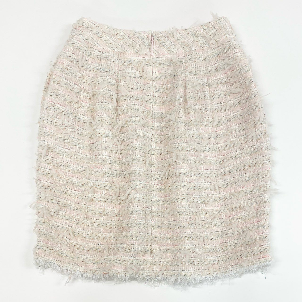 63k20 Rene ルネ TISSUE シルク混 ツイードスカート 6814010 34 ピンク 日本製 ボトムス Silk Tweed Skirt