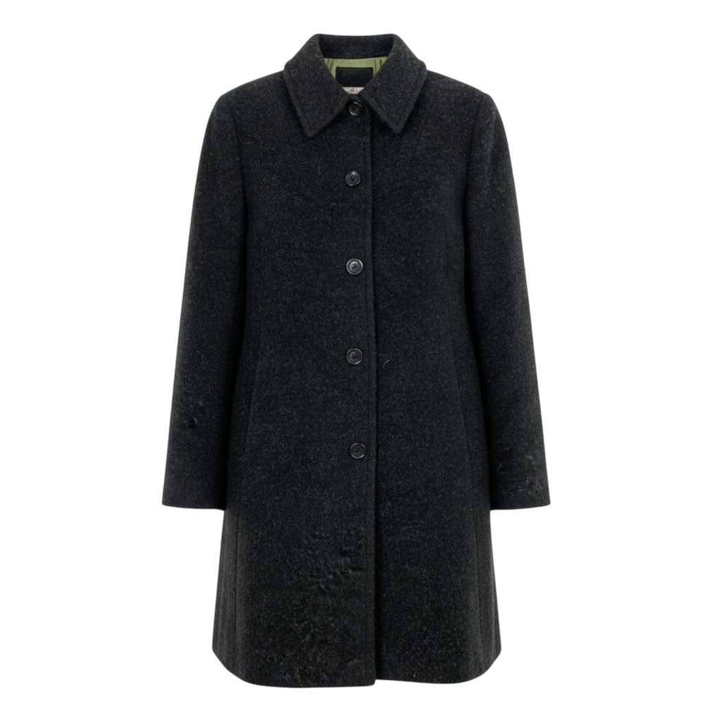 53j6 D＆G DOLCE&GABBANA ドルチェアンドガッパーナ 00's ステンカラーコート コートジャケット イタリー製 38サイズ ブラック レディース 女性用u02t