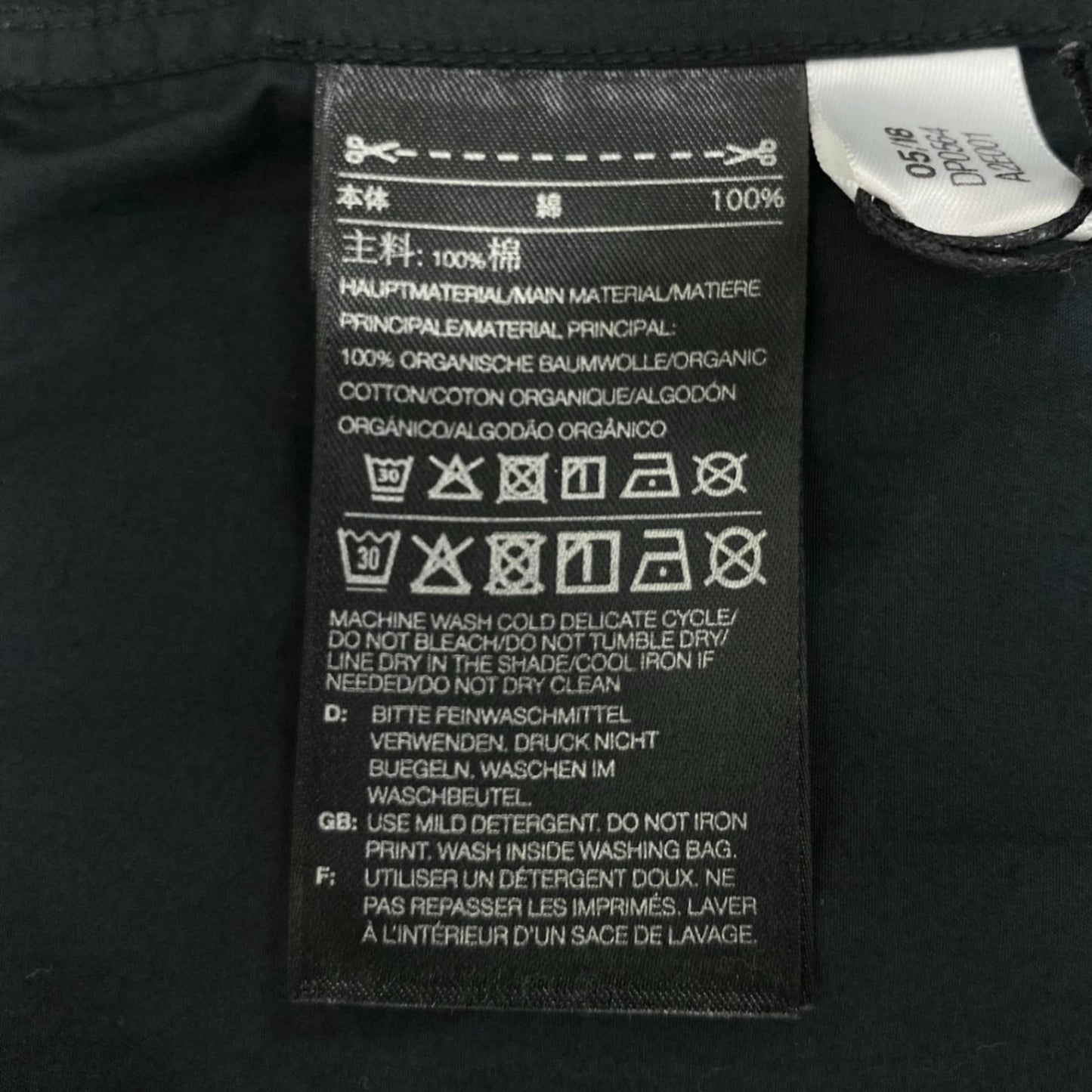 7L22  Y-3 ワイスリー Mod Parka Shirt オーバーサイズフーディージャケット背面 ロゴ刺繍 Lサイズ ブラック コットン100％ メンズu02t