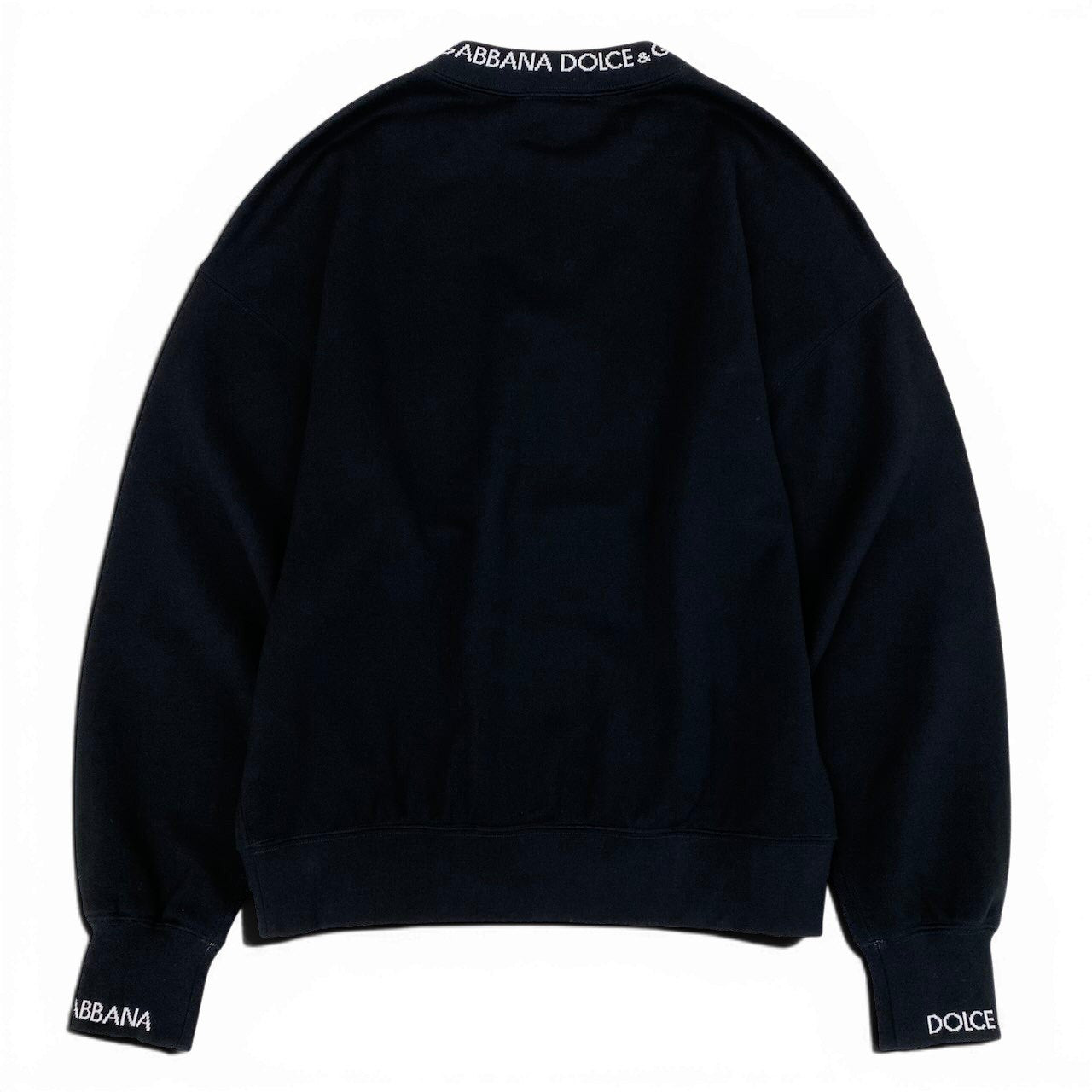 e11 《未使用品》定価16万 DOLCE&GABBANA ドルチェアンドガッバーナ ロゴクルーネック アイコンスウェット Logo Crew Neck Icon Sweat サイズXS ブラック D&G ドルガバ タグ付t18r