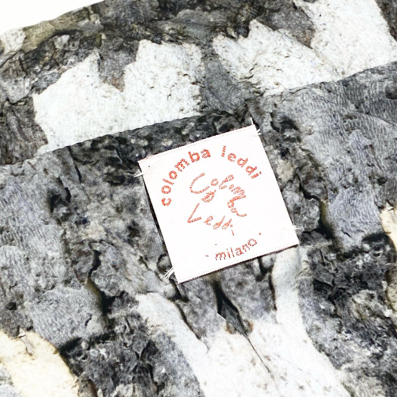 72a28 【美品】colomba leddi コロンバ レッディ 中綿ジャケットコート スタンドカラーナイロンコート 総柄 42サイズ グレー系 ナイロン100％ レディースu02t