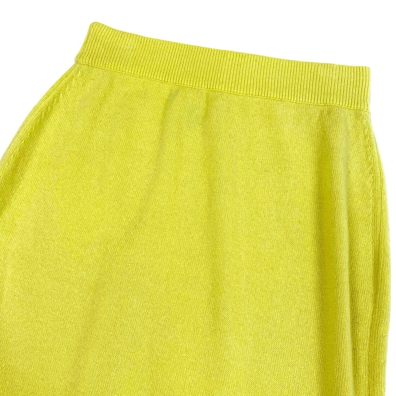 Cc6 90’s Vintage CHANEL ヴィンテージ シャネル カシミヤ100％ ニットスカート カシミヤスカート サイズL イエロー系 カシミヤ100 レディース スカートk02i