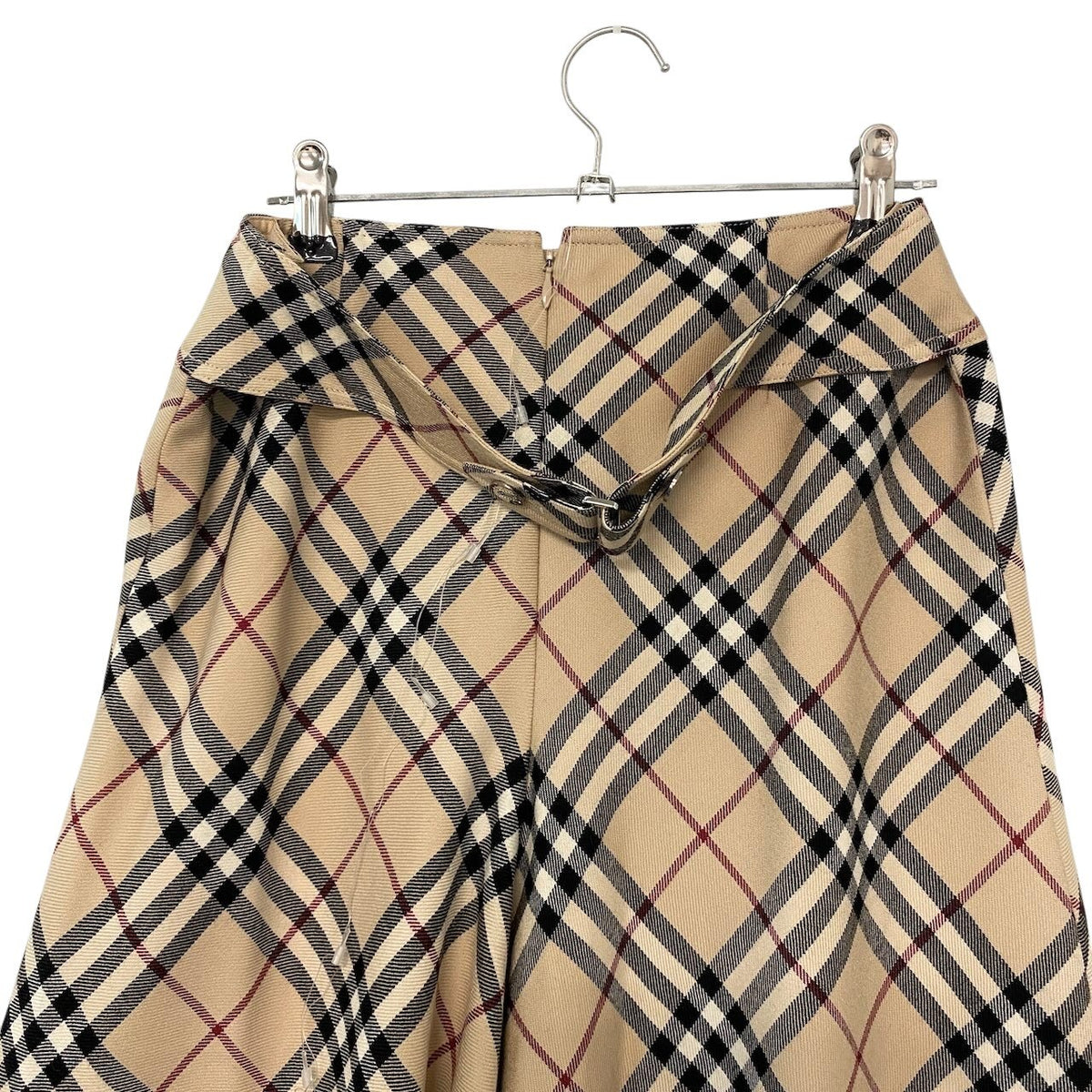 45j15 BURBERRY LONDON バーバリー ノバチェック スカート サイズ36 ベージュ Nova Check Skirtt18r