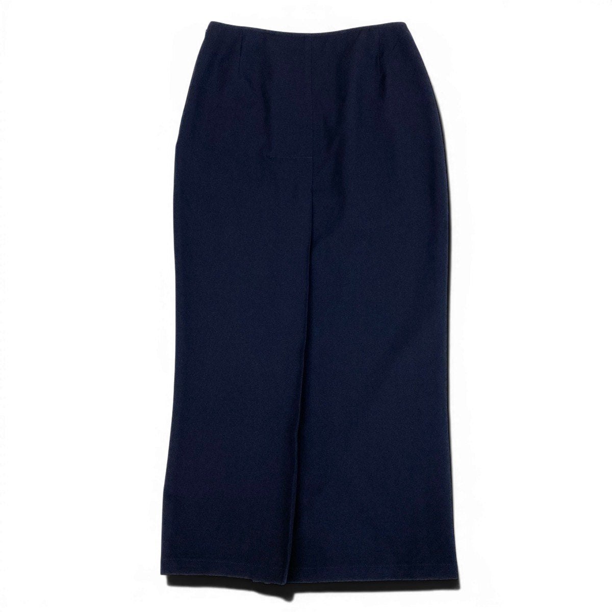 30f6 A  Yohji Yamamoto ヨウジヤマモト バックスリット ロングスカート FG-S02-100 サイズ1 ネイビー ウール100％ レディース 女性服u02t