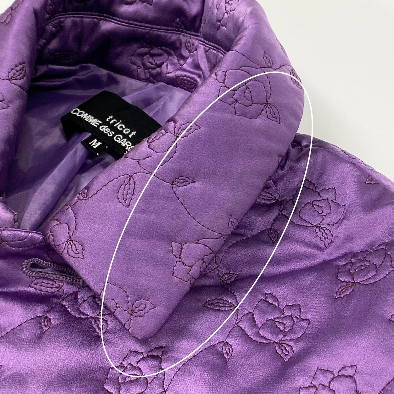 e11 tricot COMME des GARCONS 変形ジャケット 花柄刺繍ジャケット TB-04017M Mサイズ パープル TB-04017M レディース 女性用u02t
