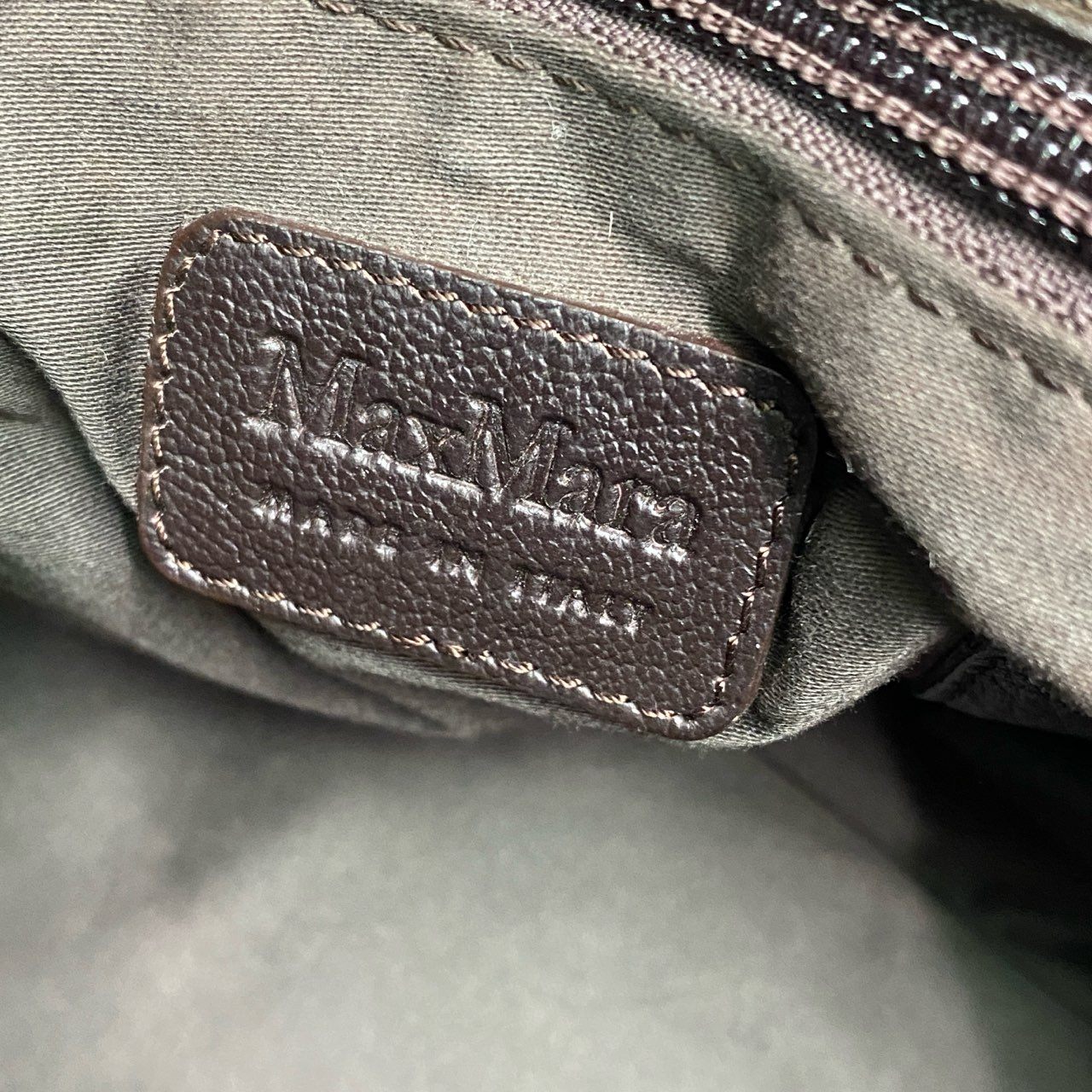Cb10 Max Mara マックスマーラ スエードレザー ワンショルダーバッグ ブラウン スウェード Leather ハンドバッグ 鞄