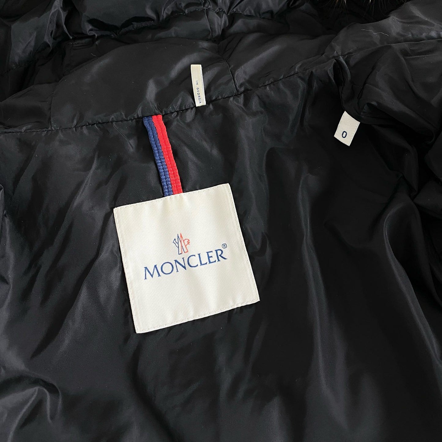 71d16 MONCLER モンクレール ダウンコート ロングコート GENEVRIETTE GIUBBOTTO ジュヌブリエッテ フォックスファー 0 ブラック レディース