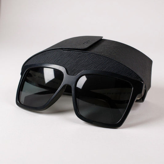 l14 PRADA プラダ ウェリントン サングラス SPR24Z-F 57□14 ブラック ホワイト メガネ 眼鏡 アイウェア ケース付きt18r