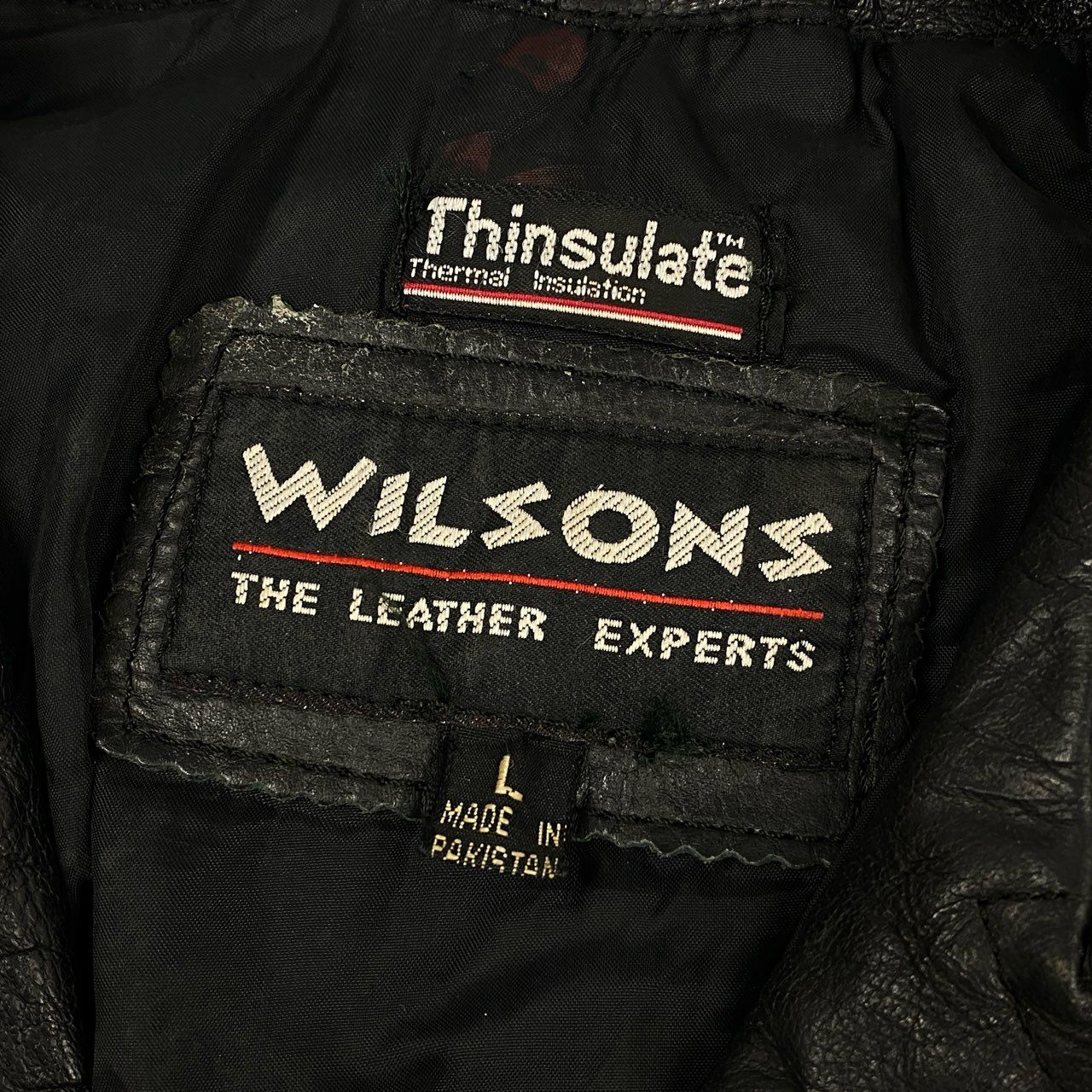 6L17 WILSONS LEATHER ウィルソンズレザー ダウブルライダースジャケット レザージャケット Lサイズ ブラック レザー メンズo07t