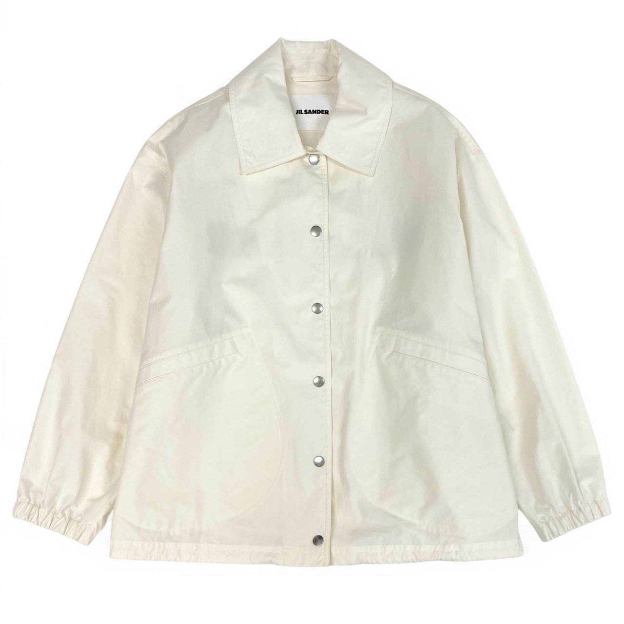 12a23 JIL SANDER ジルサンダー 2024年 バックロゴ ブルゾン ジャケット ライトアウター J04AM0001 32 クリーム レディース 女性用ta1