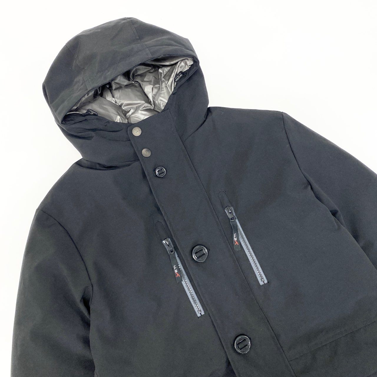 78L9 yeti TAKEO KIKUCHI イエティ タケオキクチ ダウンコート アウター フード付き 防寒 4 ブラック メンズ 紳士服u02t