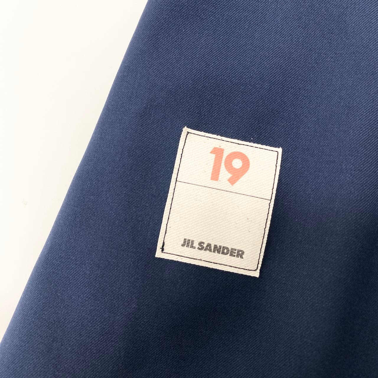 13f6 E JIL SANDER ジルサンダー 2019年 オープンカラージップワンピース 半袖 サイズ32 ネイビー ウール100％ レディース 女性用u02t
