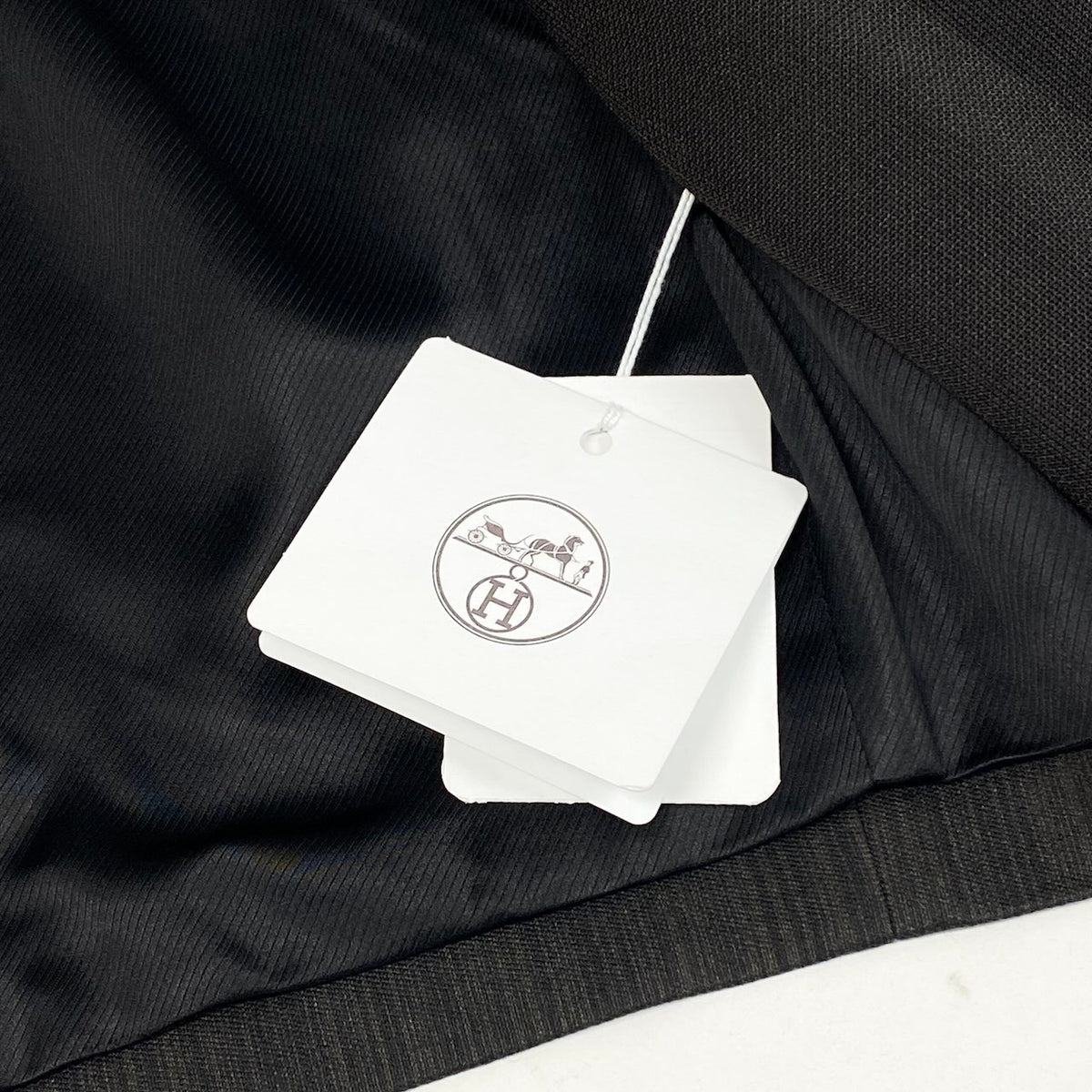 59i15 《未使用品》 HERMES エルメス 23年 リボン テーラードジャケット  3H0204DW 38 ブラウン ウールシルク フランス製u02t