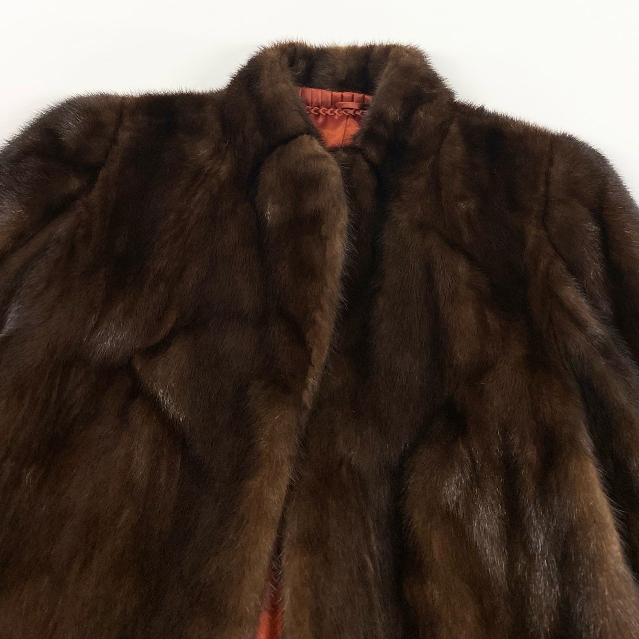 25j24 最高級毛皮 デミバフミンク ミンクコート 毛皮コート セミロングコート サイズ11 ブラウン ミンクファー レディースu02t