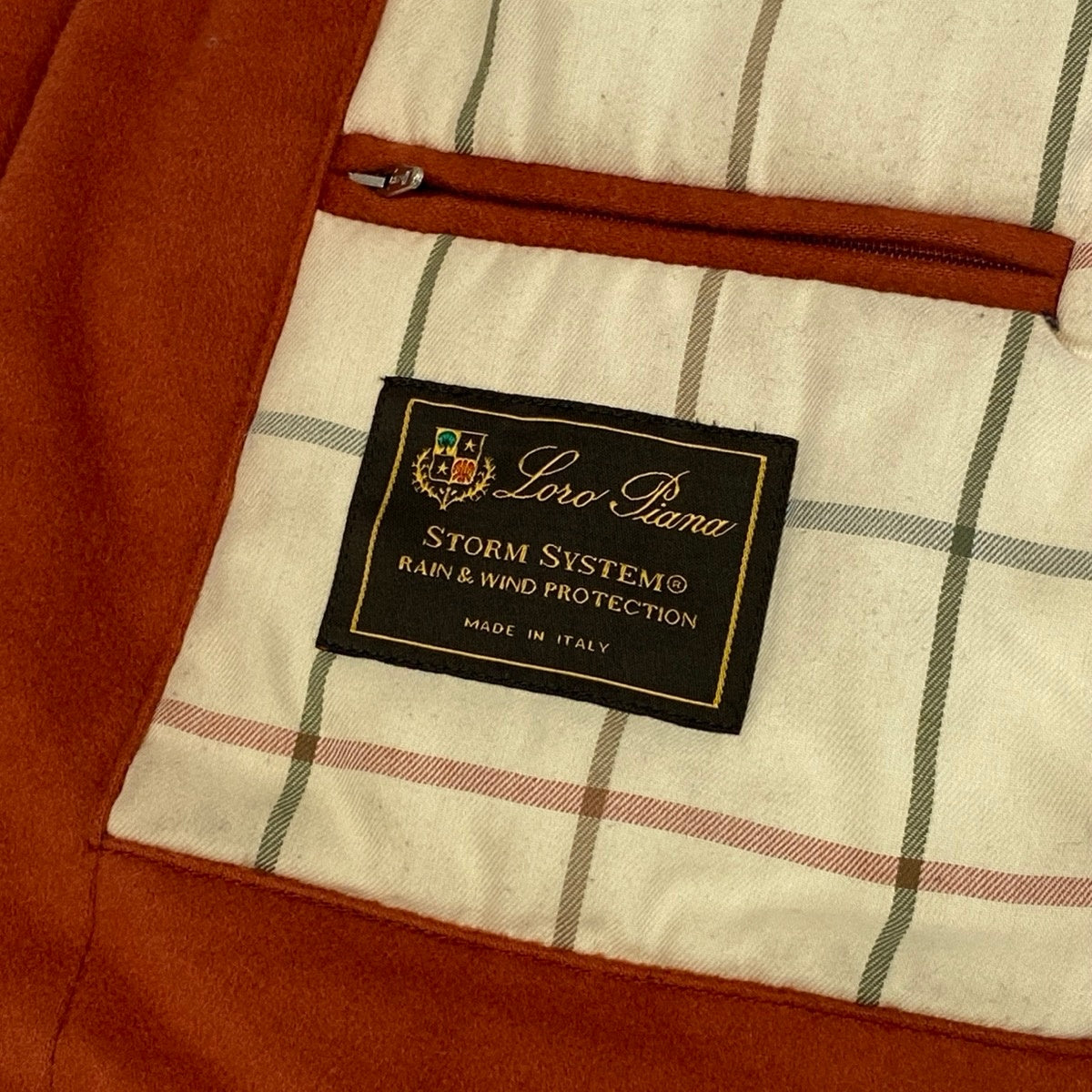 j19 Loro Piana スタンドカラーカシミヤベスト ジャケットベスト アウター 40サイズ オレンジ カシミヤ100％ レディース 女性用u02t
