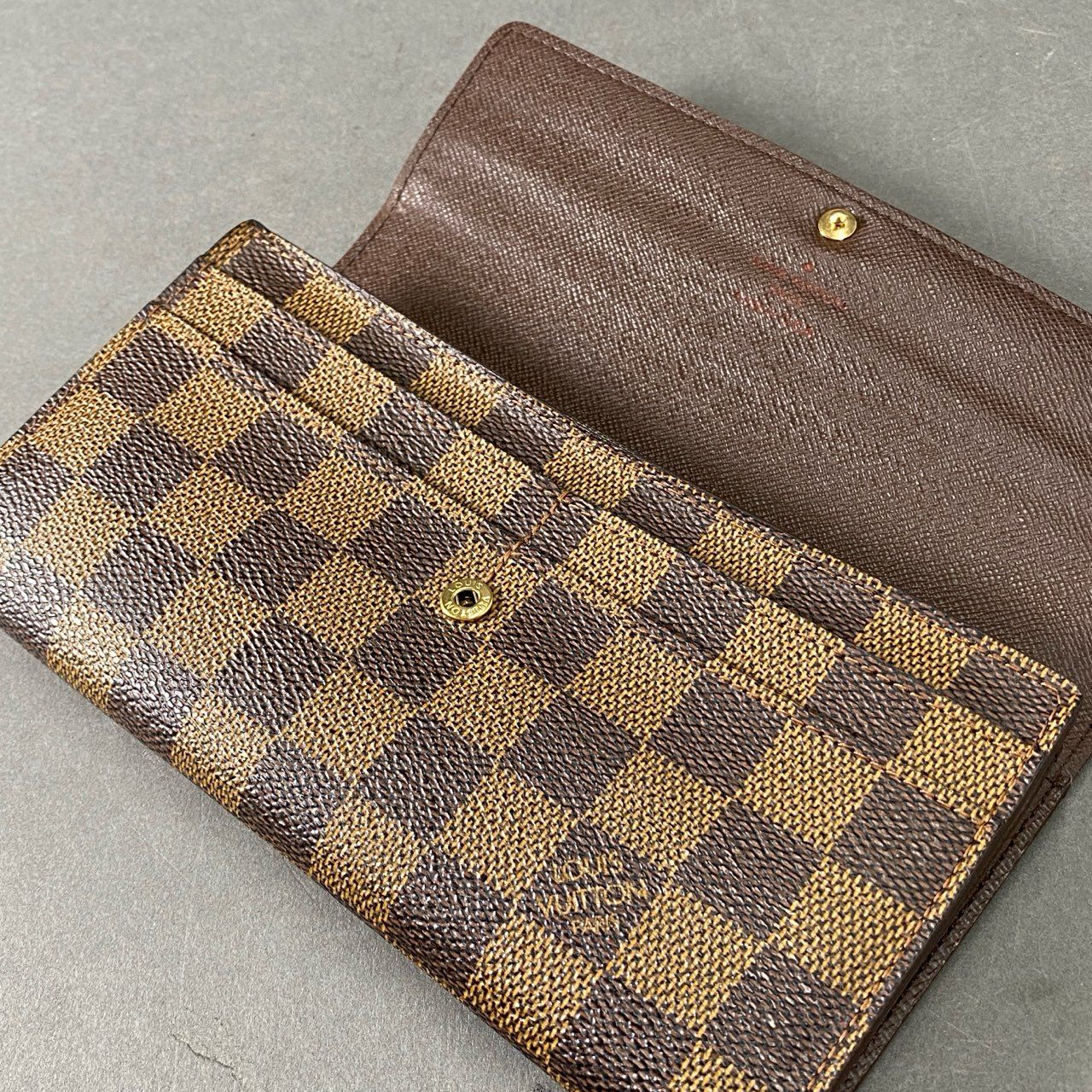 3e14 LOUIS VUITTON ルイヴィトン ダミエ ロングウォレット 長財布 ブラウン USA製 SD2029