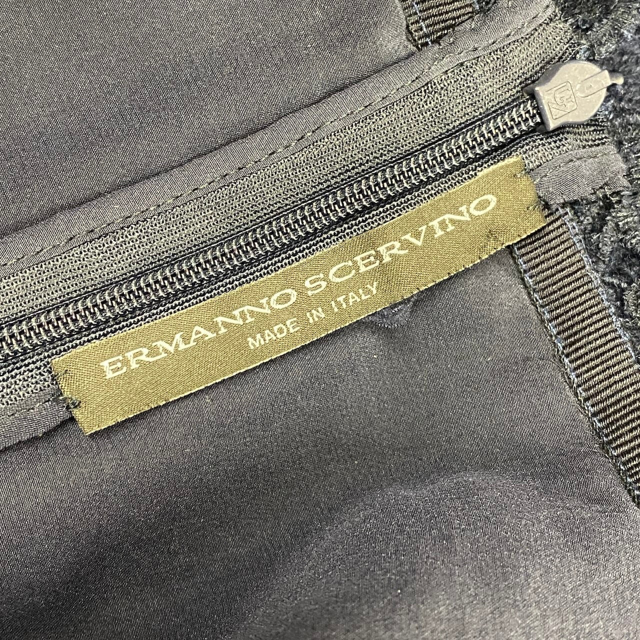 6f18 ERMANNO SCERVINO エルマンノシェルビーノ レーススカート 変形スカート 膝丈 イタリア製 40サイズ ネイビー レディース 女性用u02t
