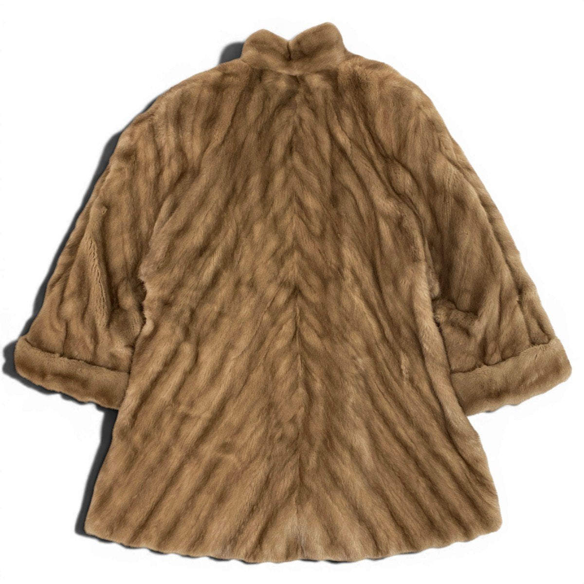 27f3 CB 希少デザイン パステル ナチュラルミンク ロングコート サイズF 茶系 最高級 本毛皮 Mink Fur Long Coatt18r