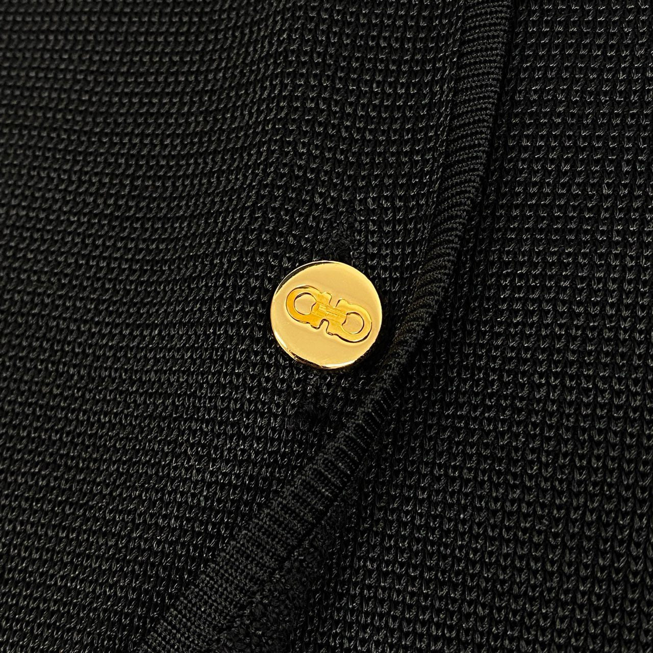 Eb20  《美品》 Salvatore Ferragamo サルヴァトーレフェラガモ ロングカーディガン ニットカーディガン ガンチーニ 金ボタン L ネイビー レディースu02t