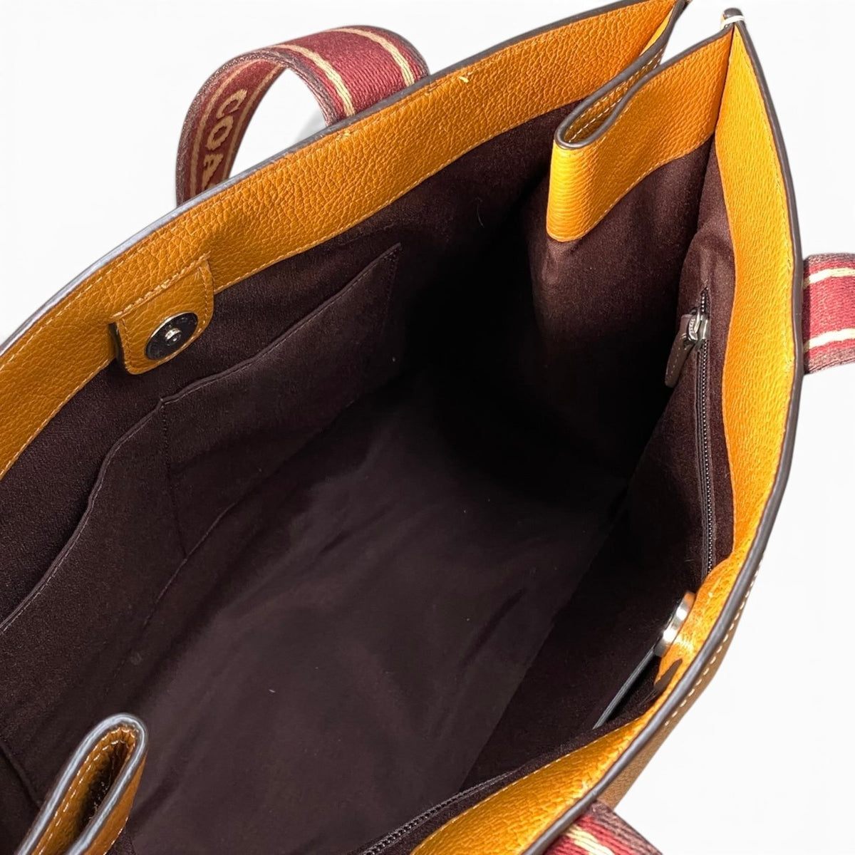 i7 《極美品》 COACH コーチ ラージ スミス トートバッグ Large Smith Tote Bag CM715 キャメルブラウン レザーt18r