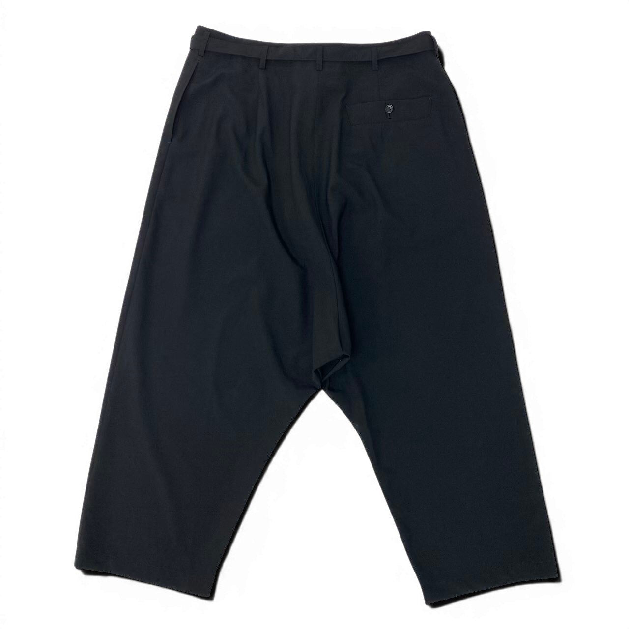 83e12 【美品】Y’s ワイズ サルエルパンツ 変形パンツ ウールボトム 日本製 MD-P05-100 1サイズ ブラック ウール100％ メンズ 男性用u02t