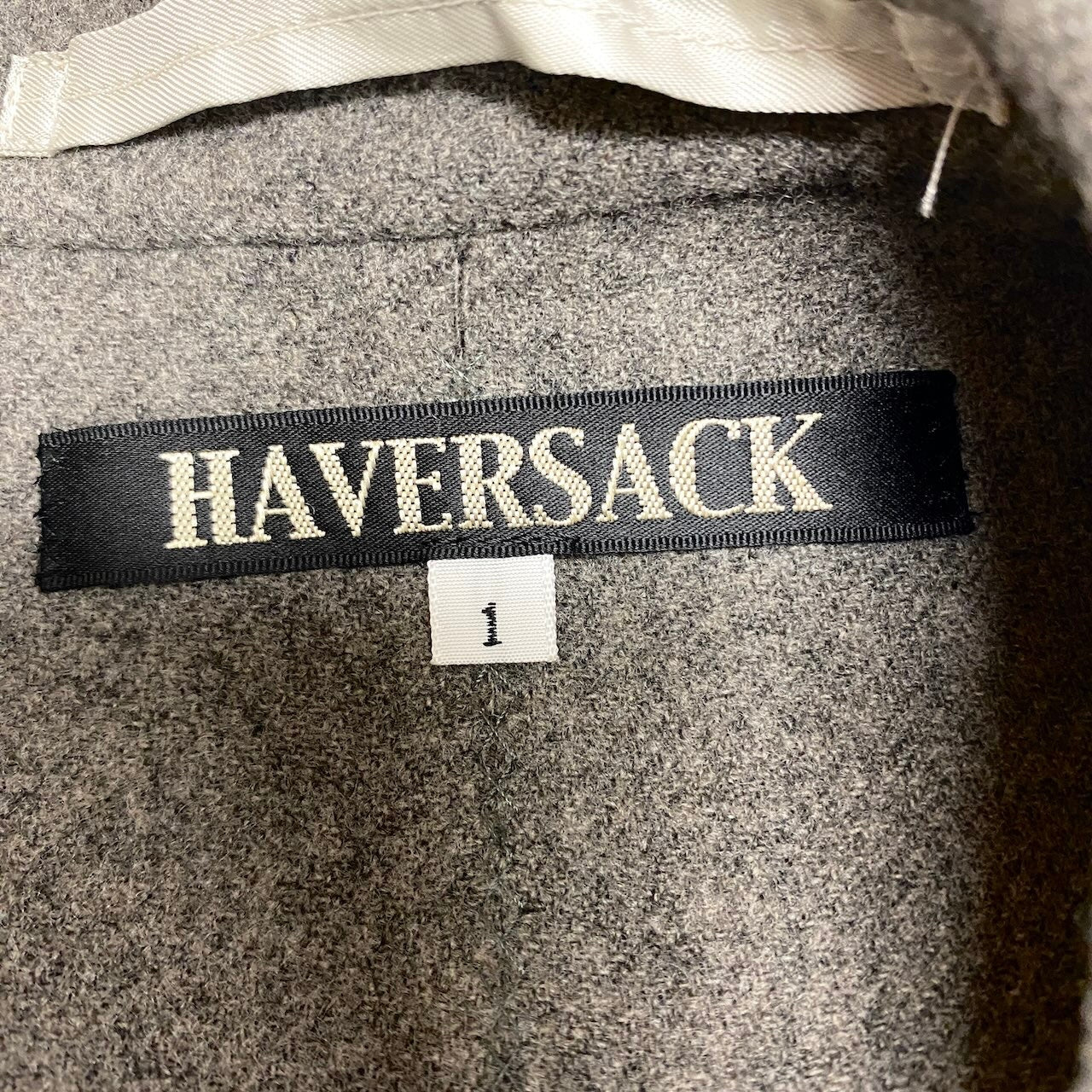45h16 【美品】 HAVERSACK ハバーサック チェスターコート ロングコート ダブルブレスト カシミヤ混 472109 サイズ1 グレー メンズ 紳士服u02t