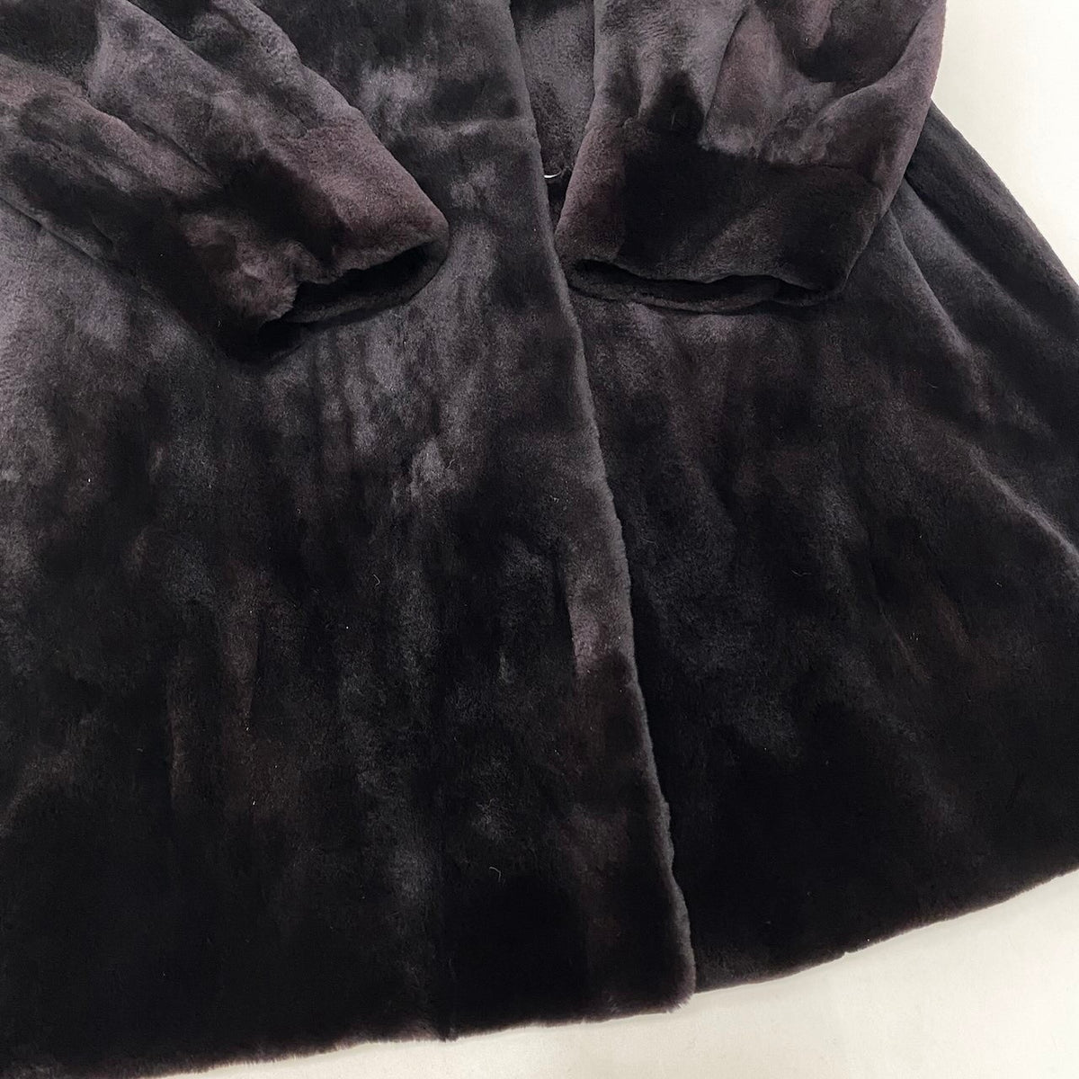 58i20 ROZEN シェアードミンク ロングコート サイズF ダークブラウン 本毛皮 Shared Mink Fur Long Coat リアルファーt18r