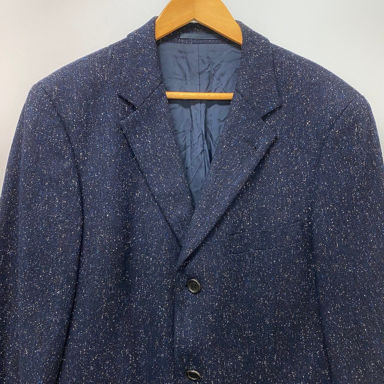 73e15 BOSS HUGO BOSS ボス  ヒューゴボス テーラードジャケット STRETCH シングル 3B サイズ52 ネイビー メンズ 紳士服u02t