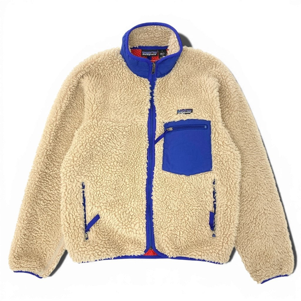 5L22 patagonia パタゴニア Vintage Classic Retro ヴィンテージ クラシックレトロカーディガン 23024 S ベージュ USA製 00s ボアフリースジャケットt18r