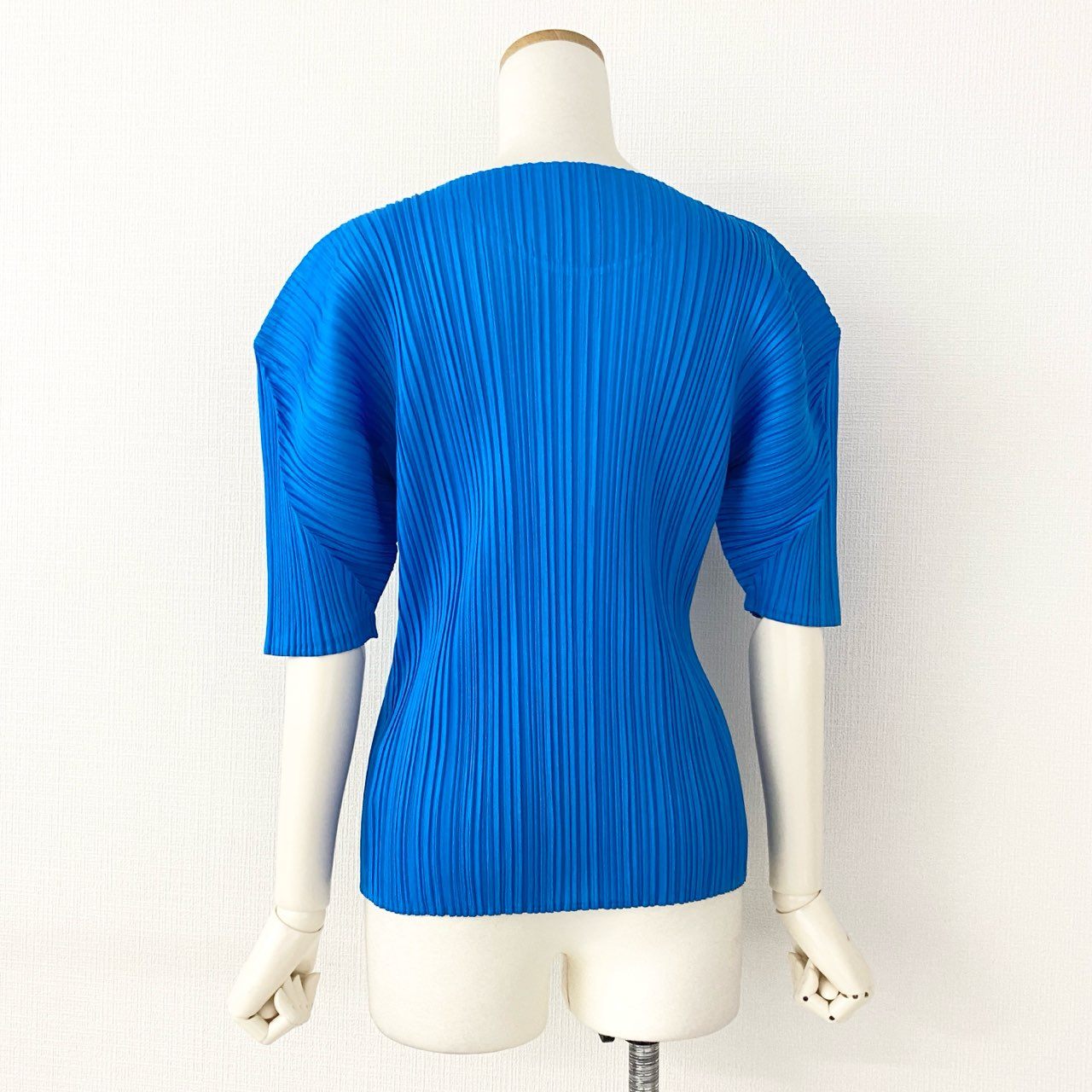 67d12-3 PLEATS PLEASE ISSEY MIYAKE プリーツプリーズ イッセイミヤケ 日本製 PP93-JK021 半袖プリーツカットソー ショートスリーブ トップス 3 ブルー MADE IN JAPAN