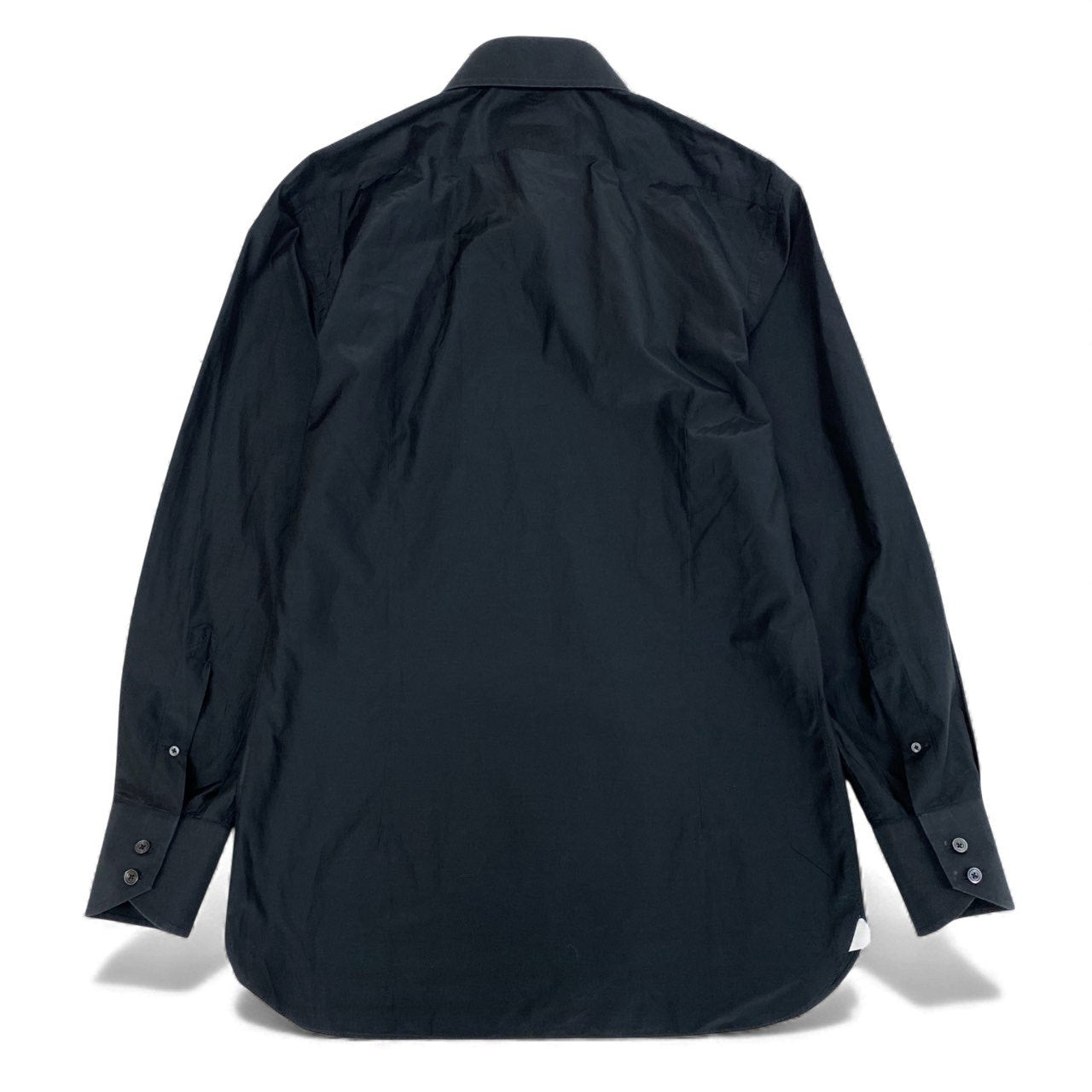 74k11 TOMFORD トムフォード 長袖コットンシルクシャツ トップス イタリア製 15 1/2サイズ ブラック メンズu02t