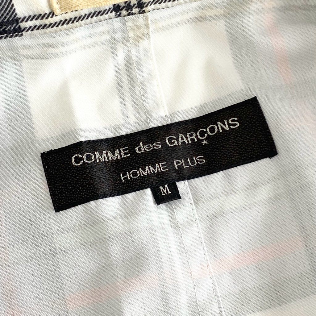 59g3 COMME des GARÇONS HOMME PLUS コムデギャルソンオムプリュス 90s チェック柄 ジャケット カバーオール AD1996 アーカイブ ヴィンテージ 日本製 Mサイズ マルチカラー コットン