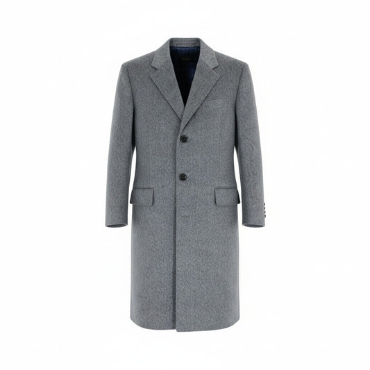 31L8 LANVIN COLLECTION ランバン コレクション ロングテーラードジャケット ロングジャケット カシミヤジャケットコート アウター 45サイズ グレー カシミヤ100％ メンズo07t