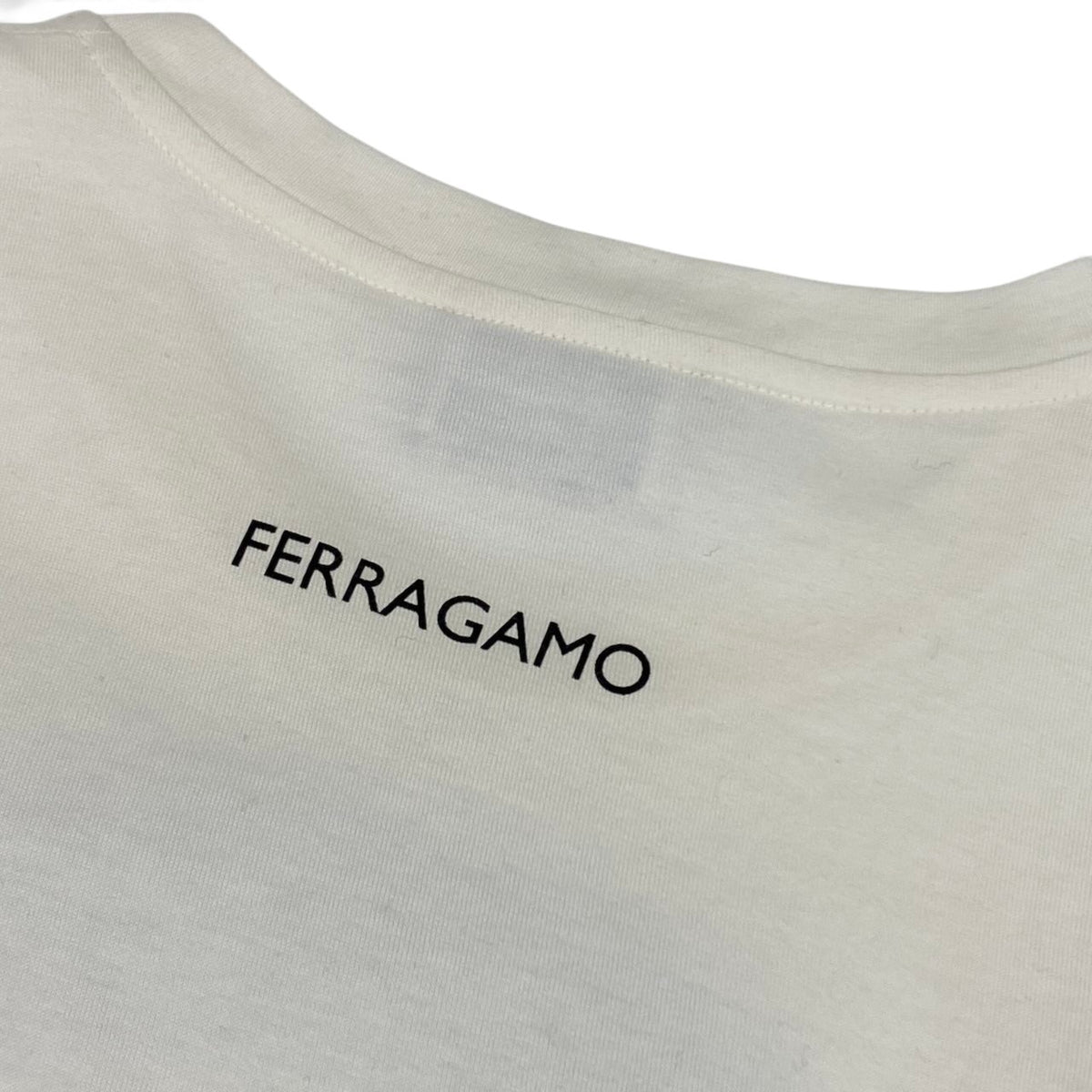 i21 Salvatore Ferragamo Tシャツカットソー フリルデザイン Mサイズ ホワイト レディース 女性用u02t