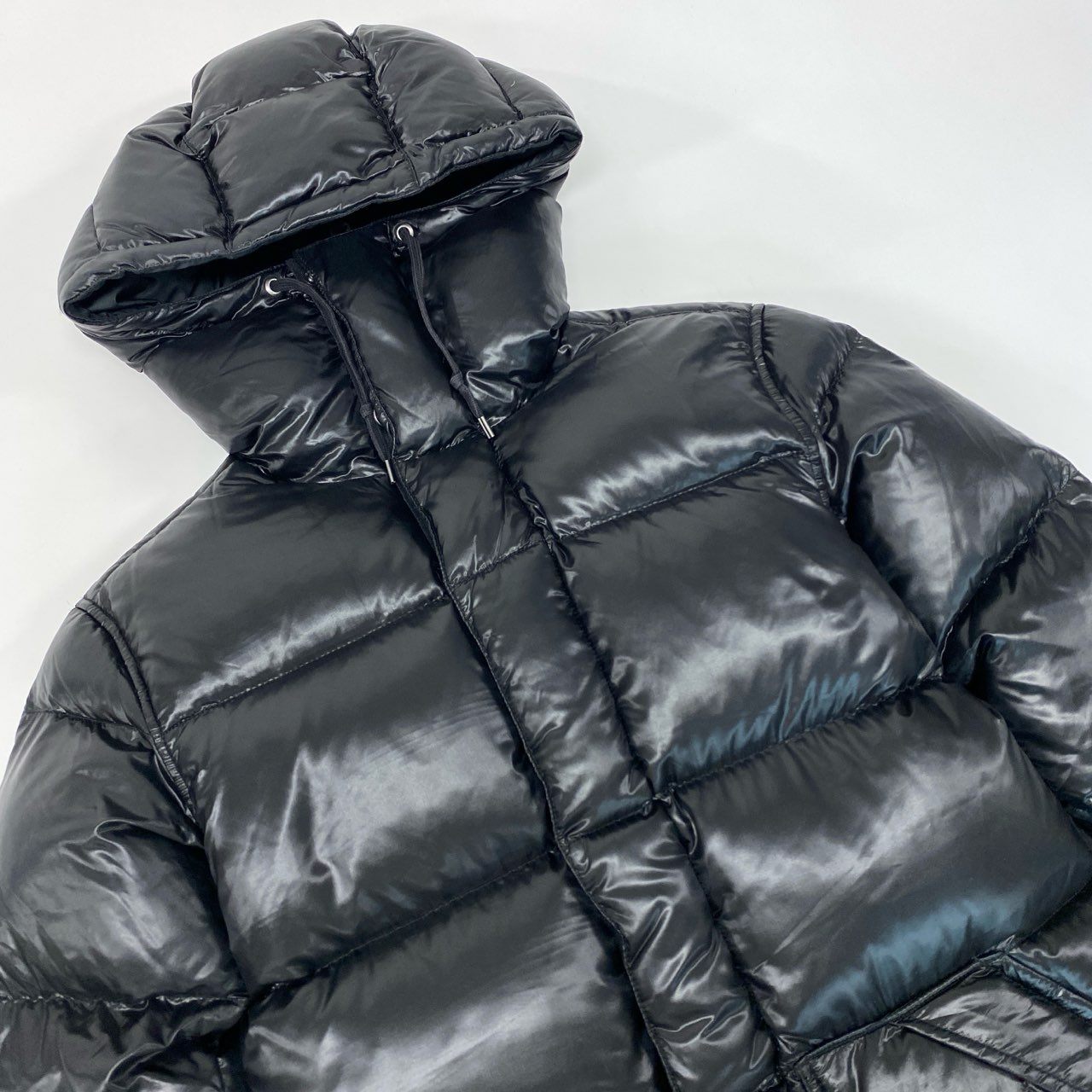 77L8 RALPH LAUREN ラルフローレン ダウンコート ロングコート アウター ベンチコート フード付き M ブラック レディース 女性用u02t