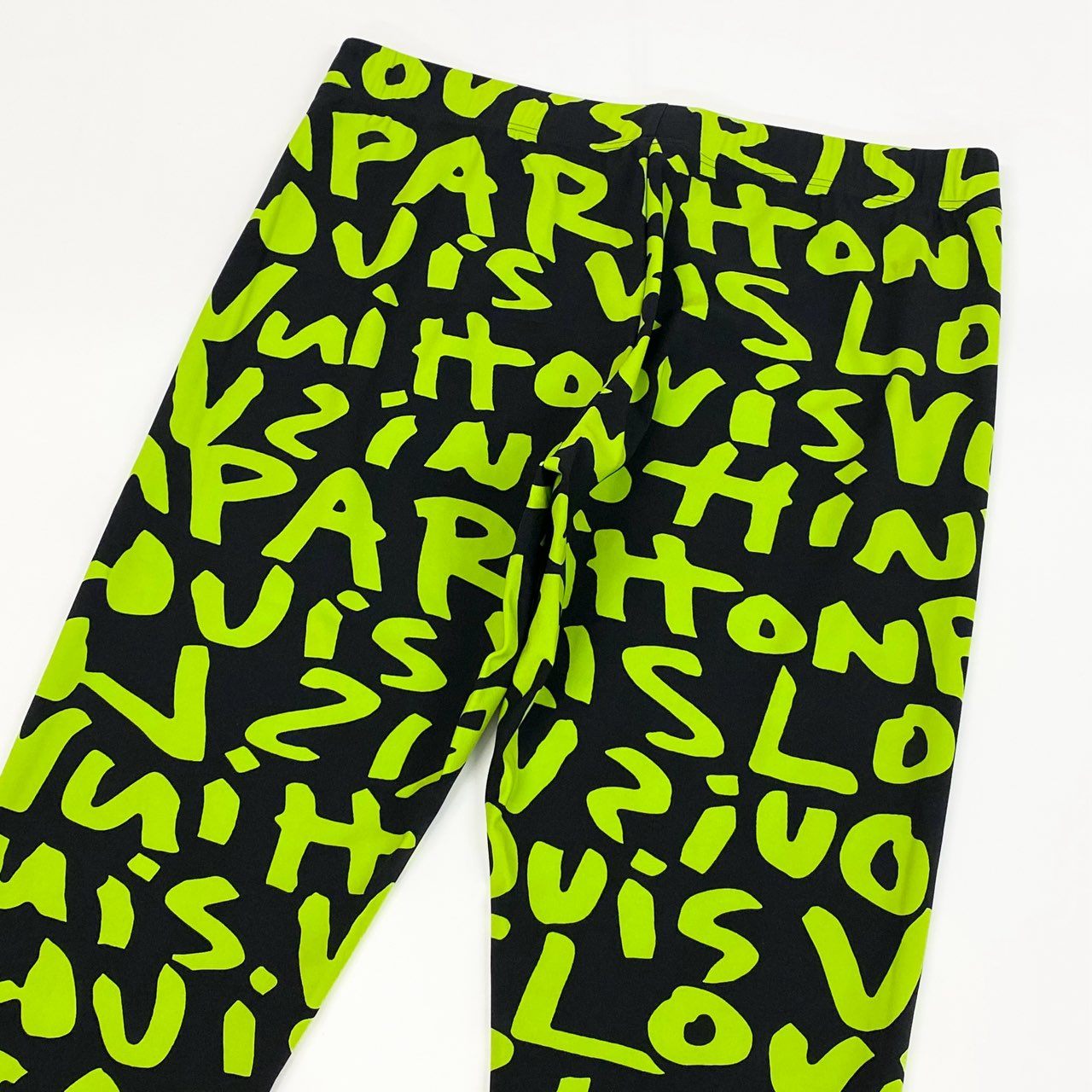 Id9 LOUIS VUITTON ルイヴィトン 2009 グラフィティ レギンス リラックスパンツ L ブラック グリーン メンズu02t
