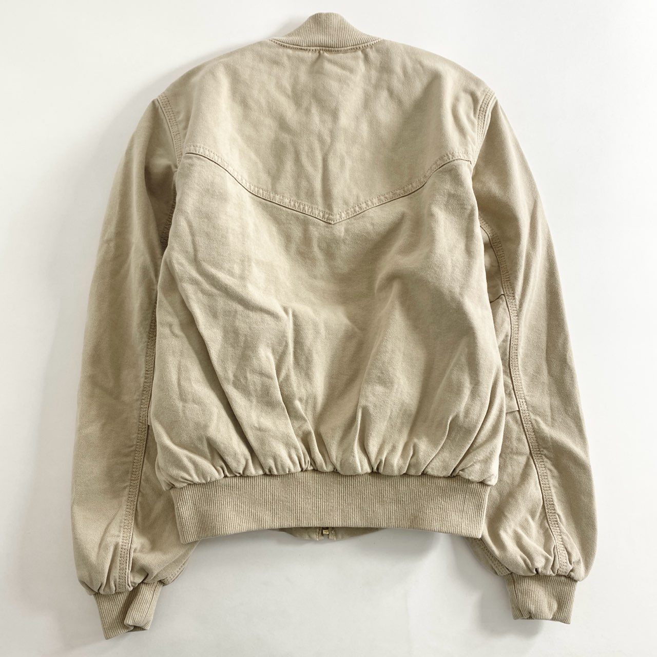 60e12 《未使用保管品》 タグ付 Carhartt WIP カーハート ダブルアイピ― SANTA FE BOMBER サンタフェボンバー ジャケット ブルゾン I030284 XSサイズ ベージュ コットン