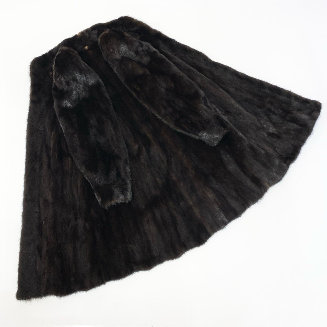 83a14 SAGA MINK サガミンク マホガニーミンク ミンクコート ロングコート 毛皮コート 12 ダークブラウン ミンクファー 毛並み綺麗t18r