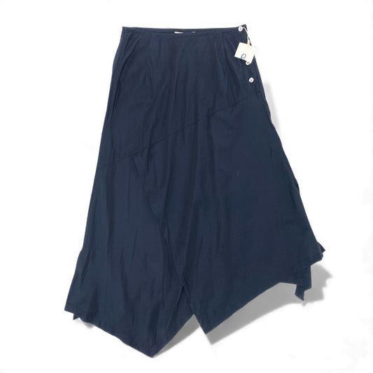 16k10 【美品】45rpm フォーティーファイブアールピーエム 変形スカート ロングスカート フレア スリット 100802 2サイズ ネイビー レディースu02t