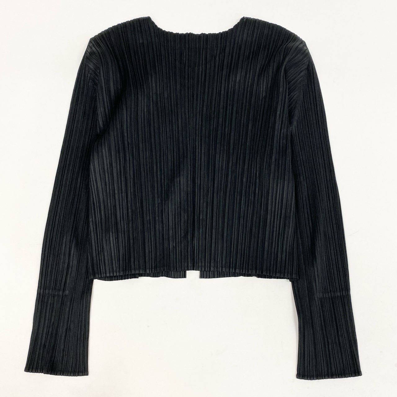 26a26 PLEATS PLEASE プリーツプリーズ イッセイミヤケ 薄手カーディガン プリーツ ショート丈  PP11-J0853 4 ブラック レディース 女性用o07t