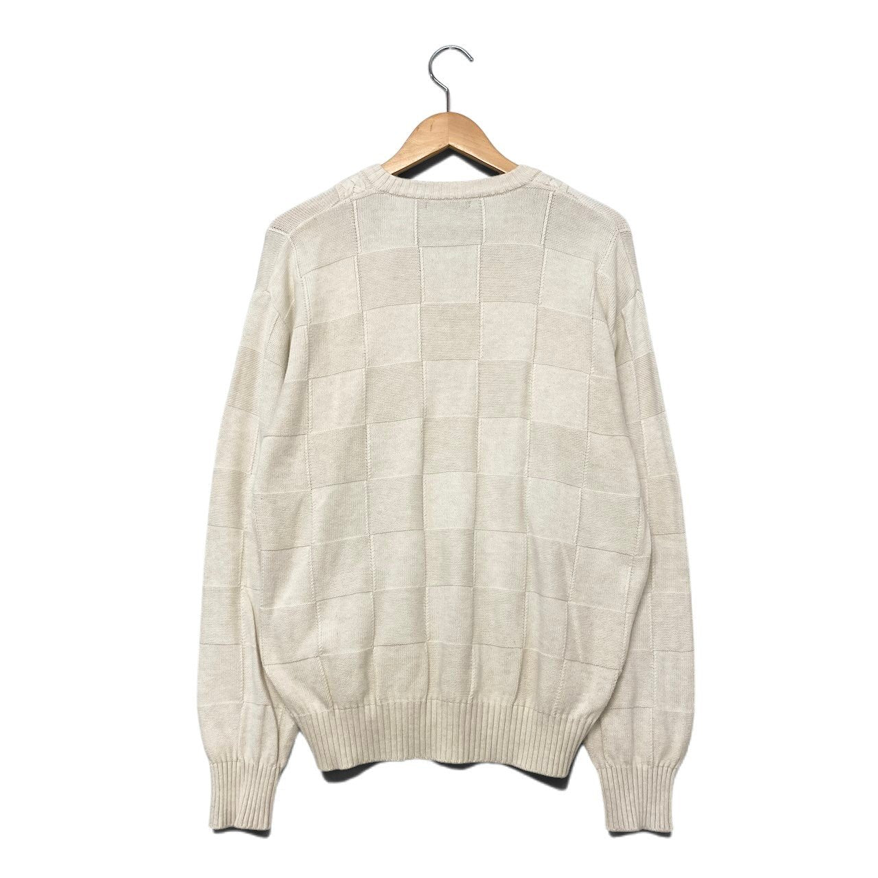 2h16 Christian Dior クリスチャンディオール MONSIEUR Vネック ロングスリーブ ニットセーター サイズM オフホワイト メンズ 紳士服o07t