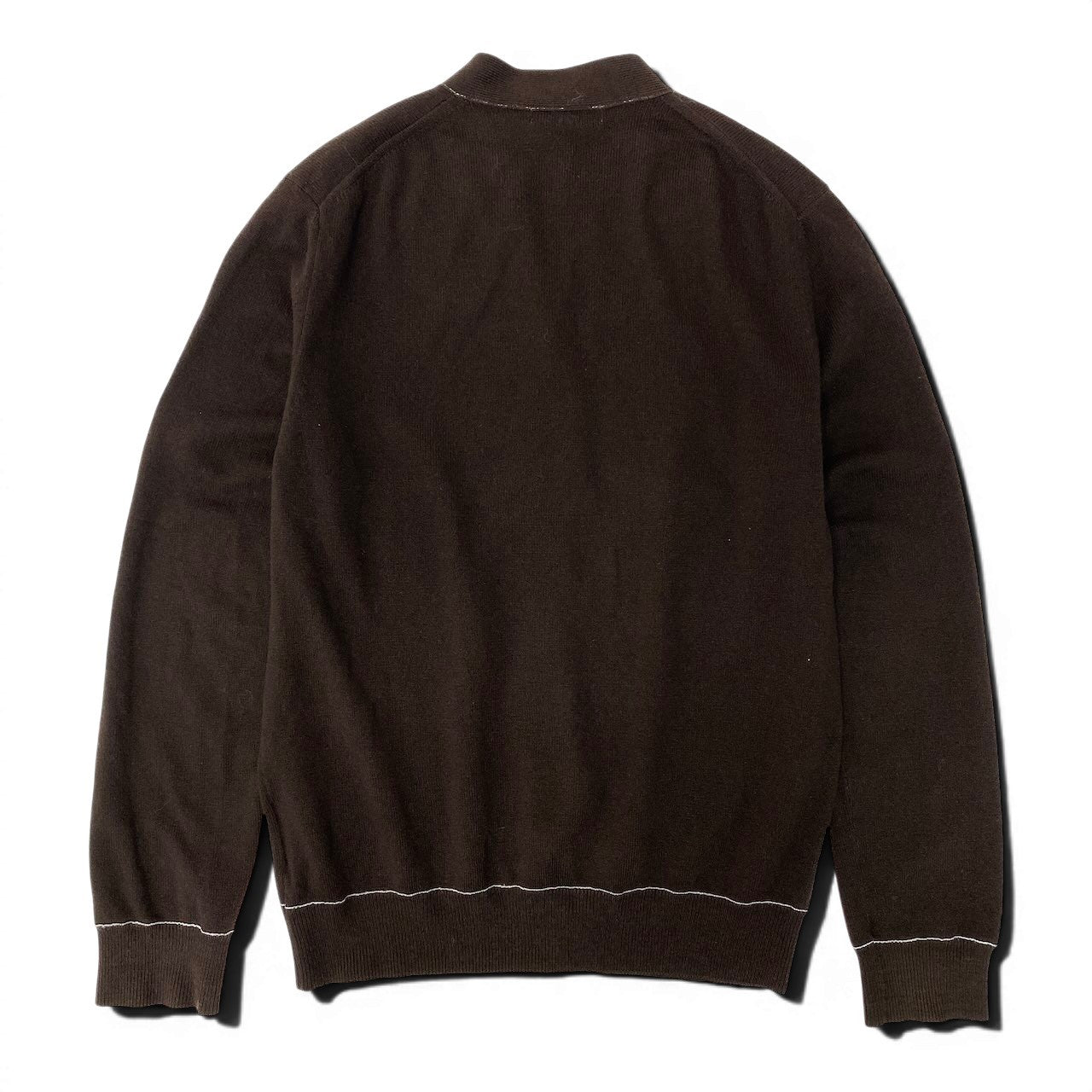 50e8 COMME des GARCONS コムデギャルソン ロングスリーブニットカーディガン Vネック トップス OT-N002 Mサイズ ブラウン ウール100％ メンズ 男性用u02t