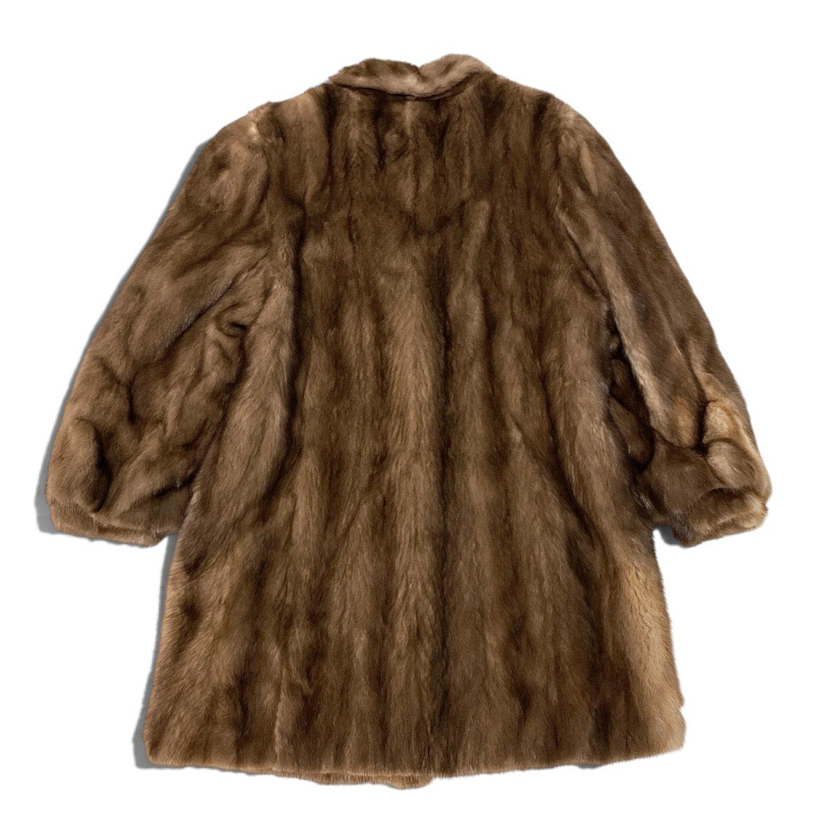 75i16 PERSONA パステルミンク ファーコート サイズ9 茶系 本毛皮 Pastel Mink Fur Coat 裏地刺繍t18r