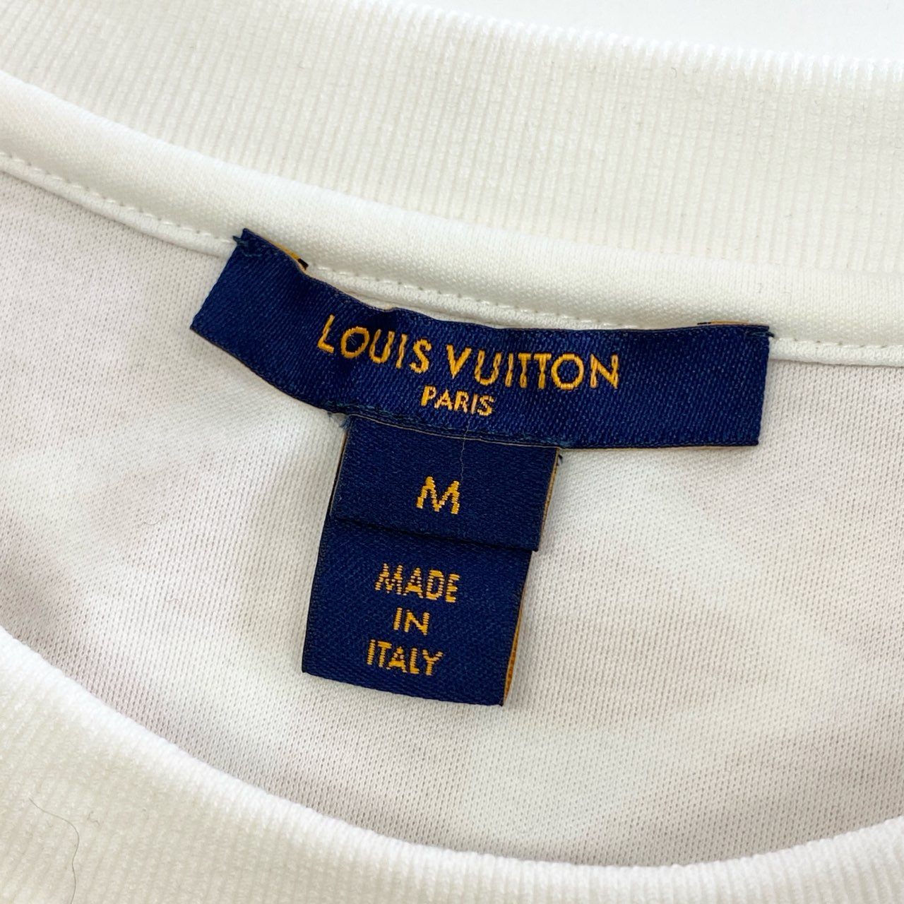 49k8 LOUIS VUITTON ルイヴィトン イタリア製 サンライズモノグラム グラデーションフラウンススリーブTシャツ RW212J DT1 FLTS01 M オレンジ コットン